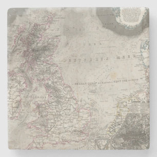 British Isles and surrounding sea Stone Coaster