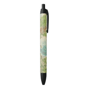 British Isles bathyorographical map Black Ink Pen
