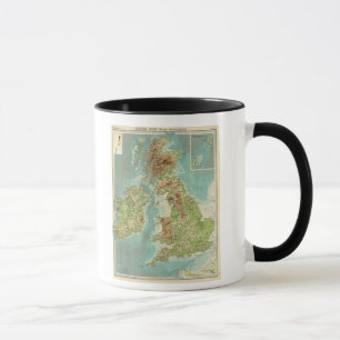 British Isles bathyorographical map Mug