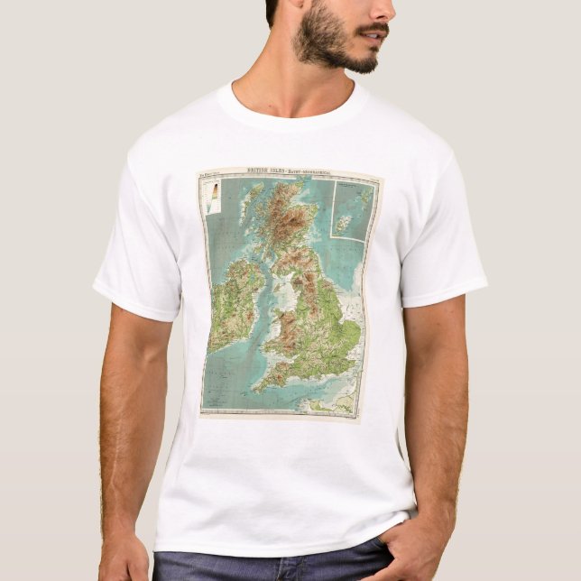 British Isles bathyorographical map T-Shirt (Front)