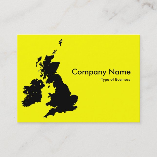 British Isles Black and Yellow Business Card (Front)