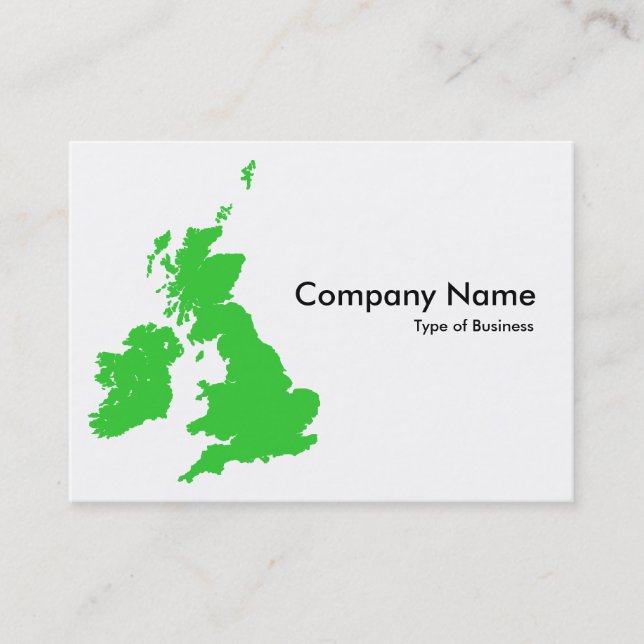 British Isles - Green Business Card (Front)