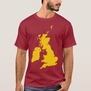 British Isles in Amber T-Shirt