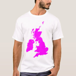 British Isles in Magenta T-Shirt