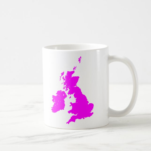 British Isles - Magenta Coffee Mug (Right)