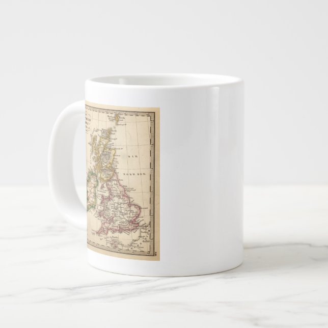 British Isles Map Large Coffee Mug (Front Left)