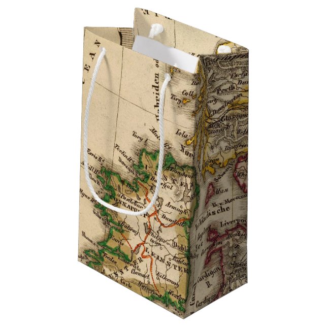 British Isles Map Small Gift Bag (Back Angled)