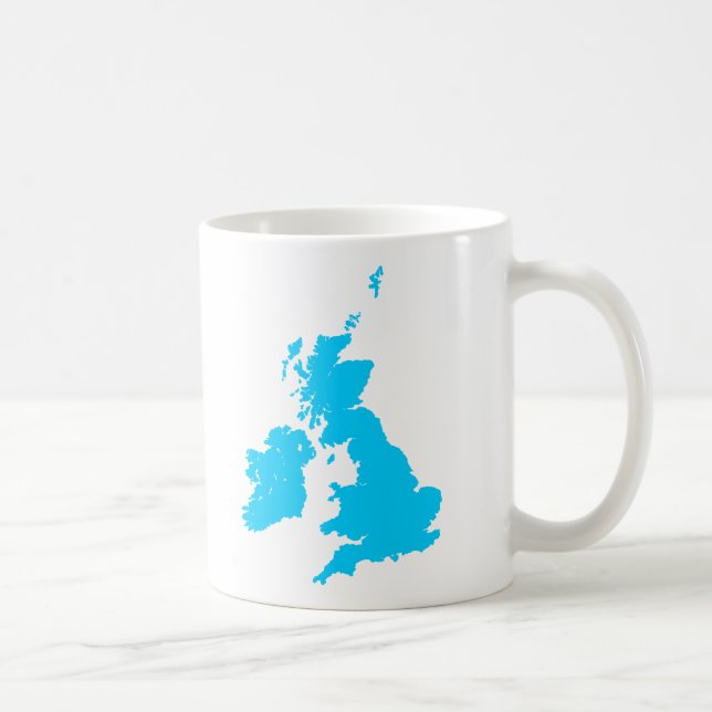 British Isles - Pale Blue Coffee Mug (Right)