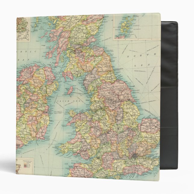 British Isles political map Binder (Front/Inside)