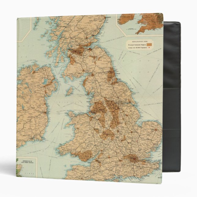 British Isles railways & industrial map Binder (Front/Inside)