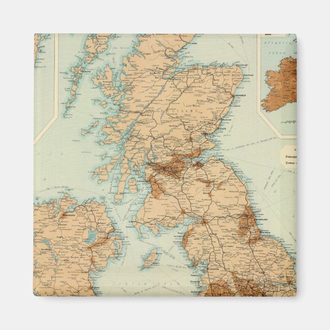 British Isles railways & industrial map Magnet (Front)
