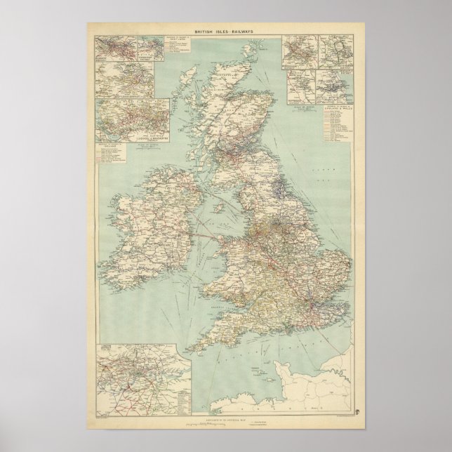 British Isles railways Poster (Front)