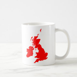 British Isles - Red Coffee Mug