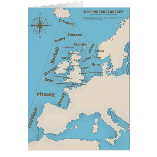 British Isles Shipping Forecast in colour (Front)