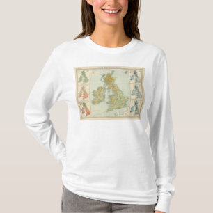 British Isles vegetation & climate map T-Shirt