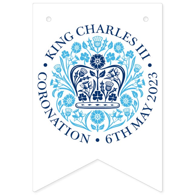 British King III Charles Memorabilia Coronation Bunting Flags (Second Flag)