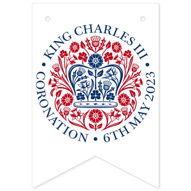 British King III Charles Memorabilia Coronation Bunting Flags (Sixth Flag)