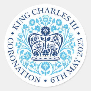 British King III Charles Memorabilia Coronation Classic Round Sticker