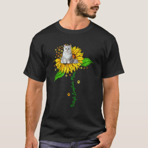 British Longhair Mom Cute Cat On Sunflower Paws Mo T-Shirt