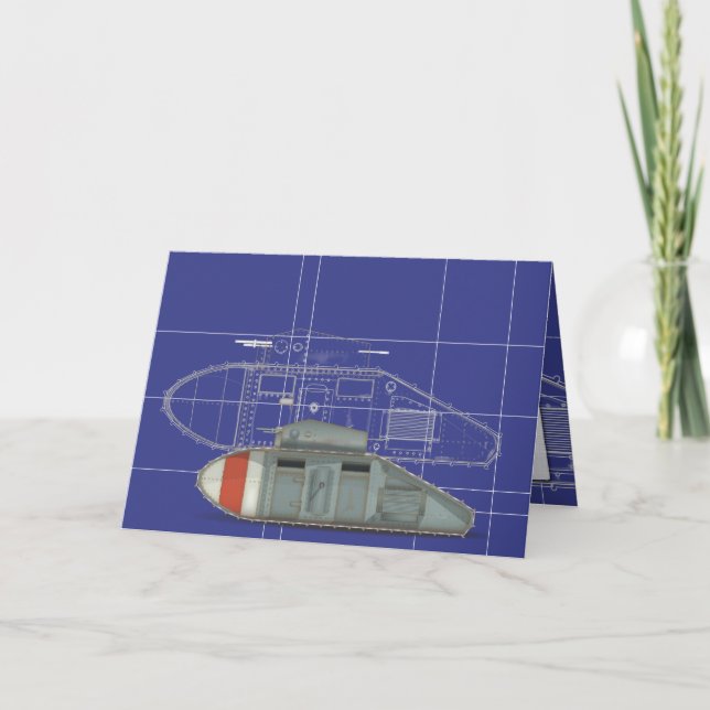 British Mark 1 Tank Card (Front)