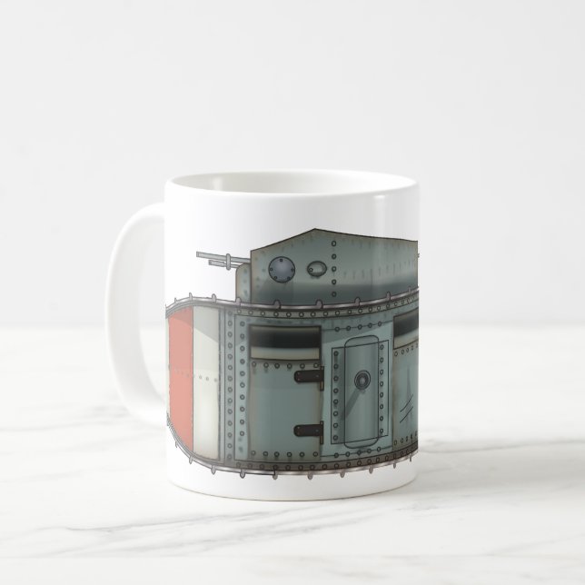 British Mark 1 Tank Coffee Mug (Front Left)