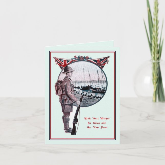 British Military history Christmas Holiday Card (Front)