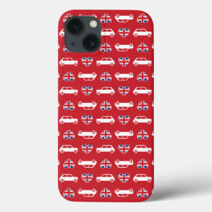 British Mini Cooper Hearts - Red iPhone 13 Case
