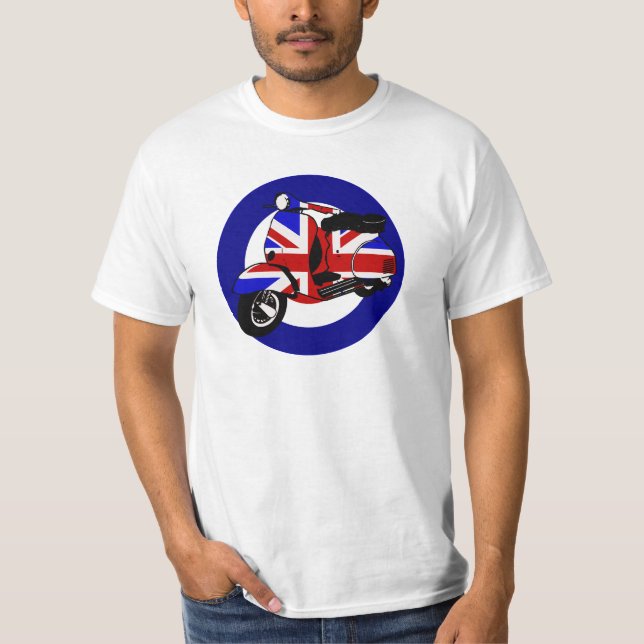 British mod scooter on target T-Shirt (Front)