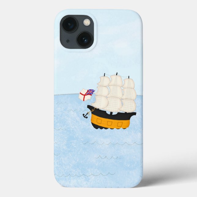 British Naval Ship Sailing on the Open Sea Case-Mate iPhone Case (Back)
