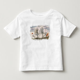 British Navy: a first-rate ship flying the White E Toddler T-shirt