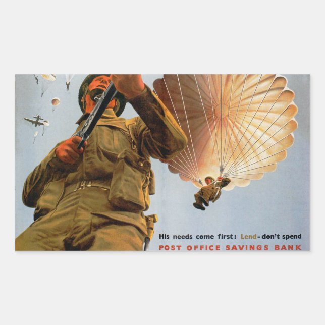 British Paratrooper ~ His Needs Come First Sticker (Front)
