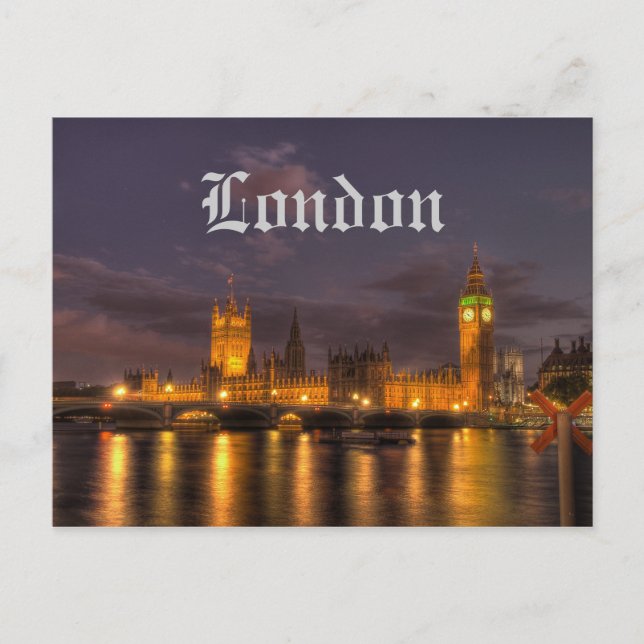 British Parliament in London Postcard (Front)