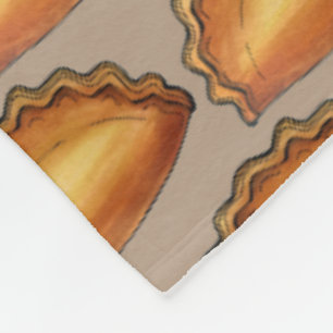 British Pasty Meat Pie Savoury Pastry UK Food Fleece Blanket