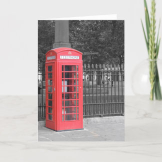 British Phone Box Greeting Card