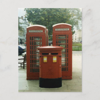 British Pillar Box and telephone kiosks Postcard