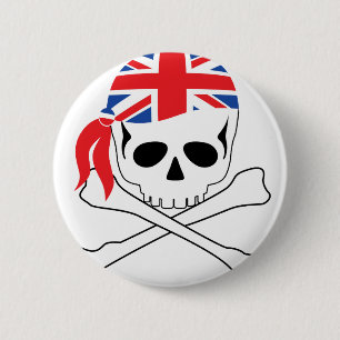British Pirate 2 Inch Round Button