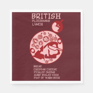 British Ploughman lunch Napkin