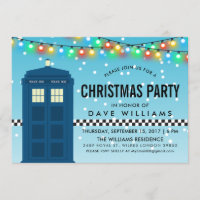 British Police Box Themed Surprise Party