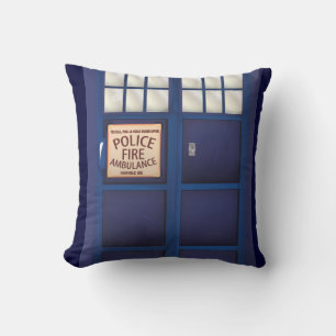 British Police Box Throw Pillow