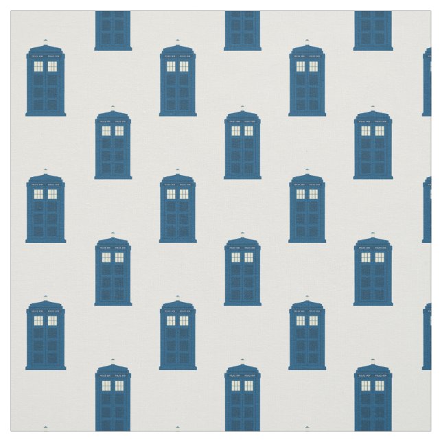 British Police Call Box Fabric (Swatch)