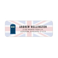 British Police Call Box UK Flag | Return Address