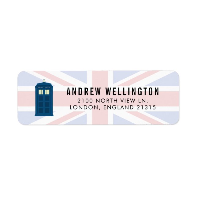 British Police Call Box UK Flag | Return Address (Front)