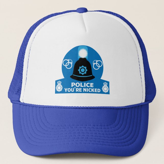 British Police Gifts And Accessories Latte Mug Trucker Hat (Front)