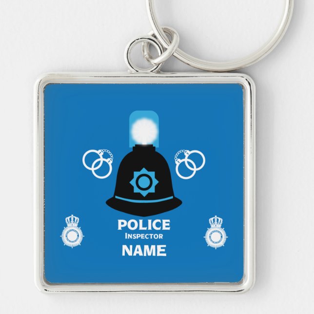 British Police Inspector Coffee Mug Keychain (Front)