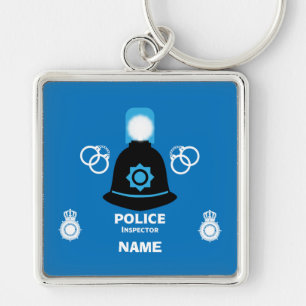 British Police Inspector Coffee Mug Keychain