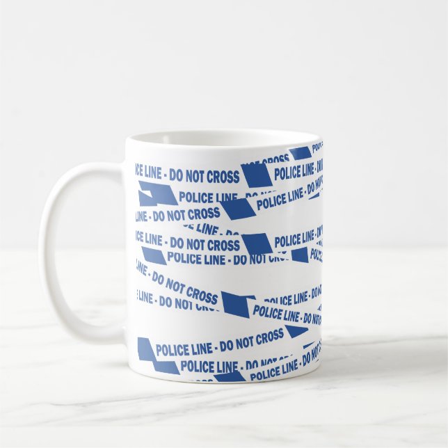 British Police Officer Do Not Cross Crime Scene Coffee Mug (Left)