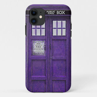British Police Public Call Box (Purple) iPhone 11 Case