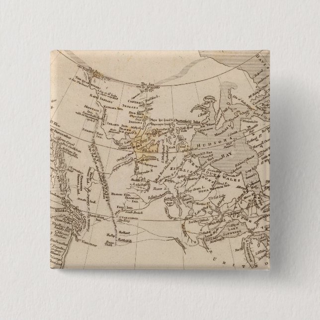 British possessions in America 2 Inch Square Button (Front)