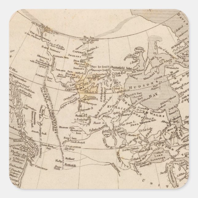 British possessions in America Square Sticker (Front)