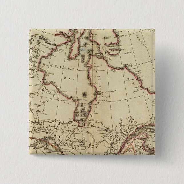 British Possessions in North America 2 Inch Square Button (Front)